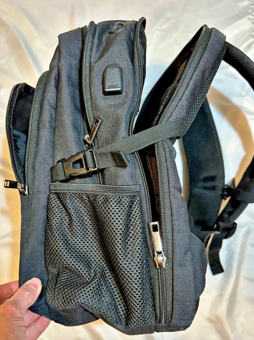Black Laptop Backpack - Picture 8 of 10
